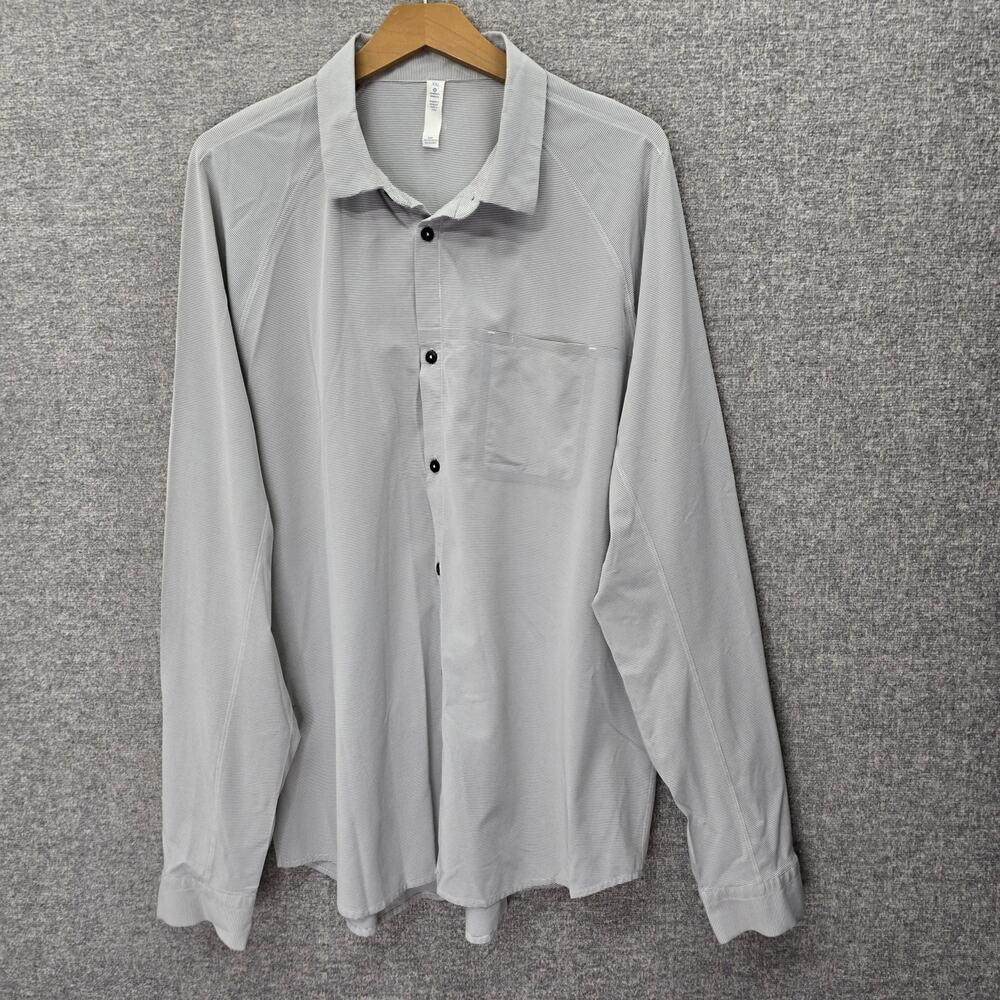 LULULEMON ATHLETICA MENS BUTTON DOWN SHIRT, SIZE XXL *